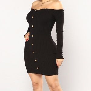 Black off the shoulder dress